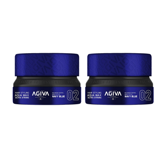2 x Agiva Hair Wax Aqua Ultra Strong - Navy Blue 155ML