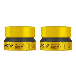 2 x Agiva Hair Styling Aqua Wax Grooming 04 - Yellow 155ML