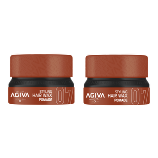 2 x Agiva Styling Hair Wax Pomade 07 - Brown 155ML