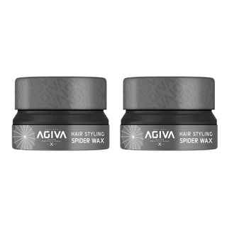 2 x Agiva Styling Hair Wax Spider 10 - Grey 155ML