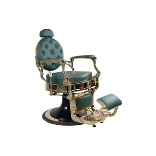 Barber Stuhl Royal Grün/Gold